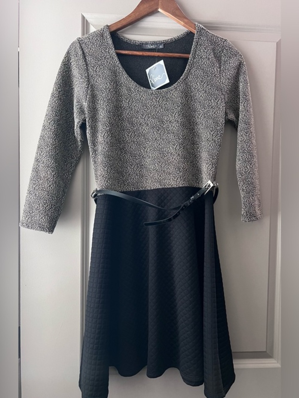 Pinc black and grey dress NWT